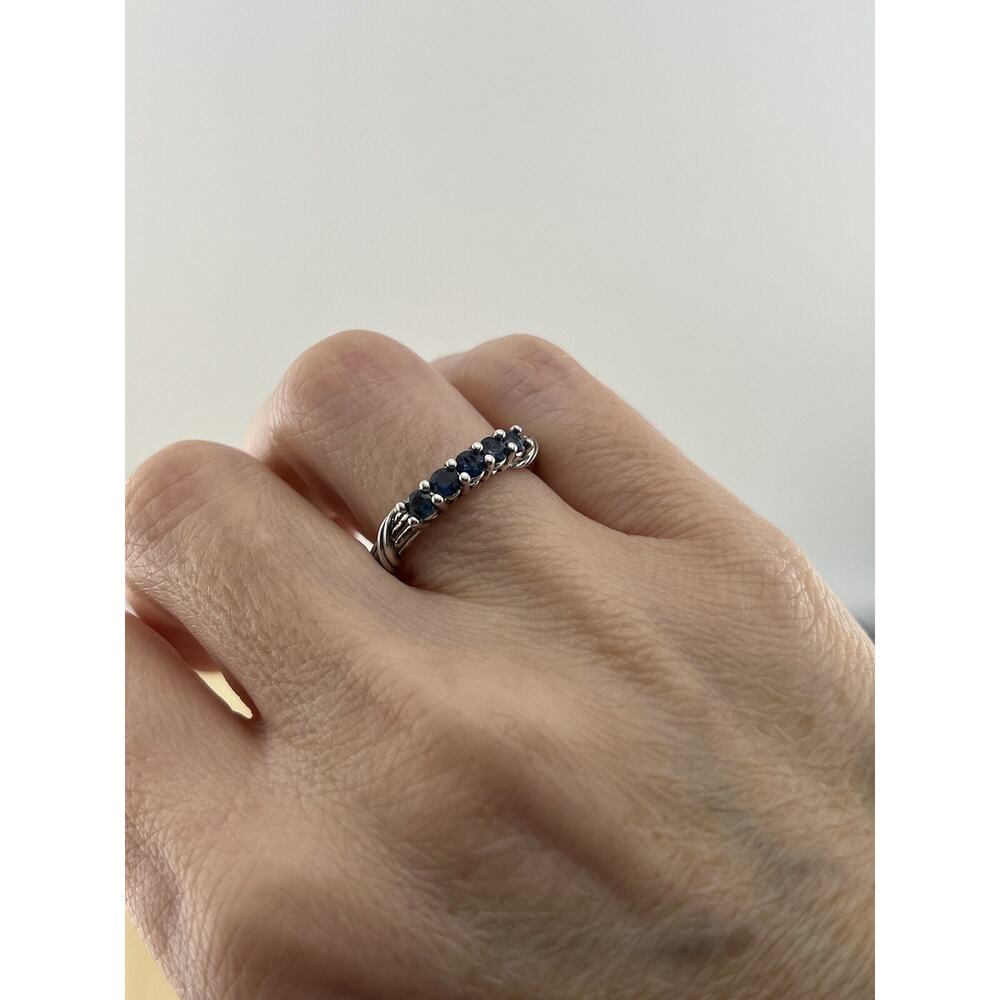Peter Thomas Roth Sterling Silver Signature Romance Stack Ring Sapphire Size 7 - Picture 2 of 12